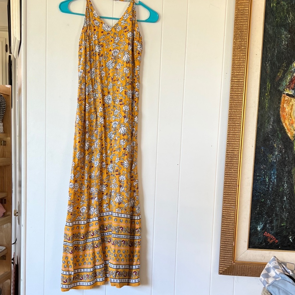 Old Navy Yellow Floral Maxi Dress